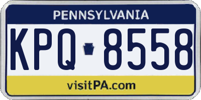 PA license plate KPQ8558