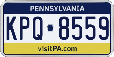 PA license plate KPQ8559