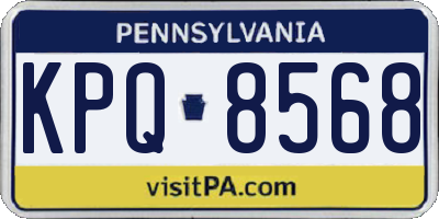 PA license plate KPQ8568