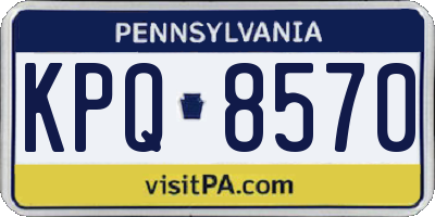 PA license plate KPQ8570