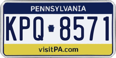 PA license plate KPQ8571