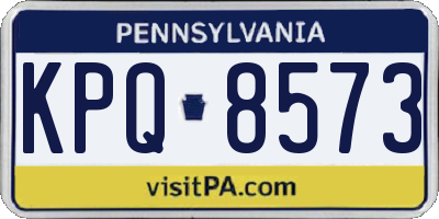 PA license plate KPQ8573