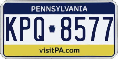 PA license plate KPQ8577
