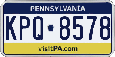 PA license plate KPQ8578