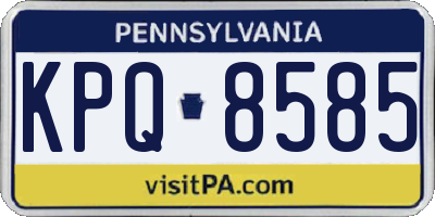 PA license plate KPQ8585