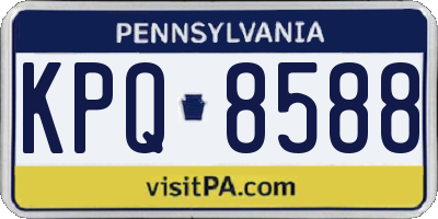 PA license plate KPQ8588