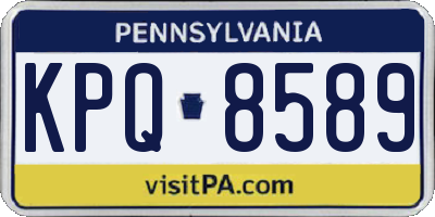 PA license plate KPQ8589