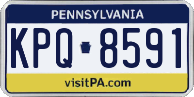 PA license plate KPQ8591
