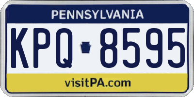 PA license plate KPQ8595