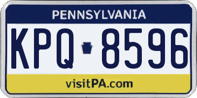 PA license plate KPQ8596