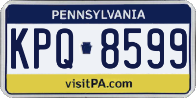 PA license plate KPQ8599