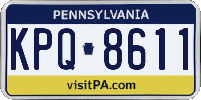 PA license plate KPQ8611