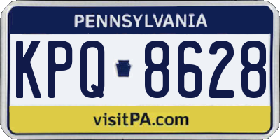 PA license plate KPQ8628