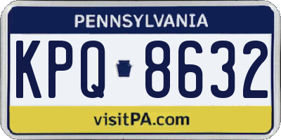 PA license plate KPQ8632