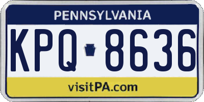 PA license plate KPQ8636