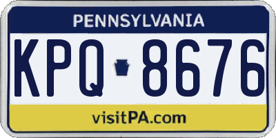 PA license plate KPQ8676