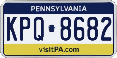 PA license plate KPQ8682
