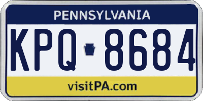 PA license plate KPQ8684