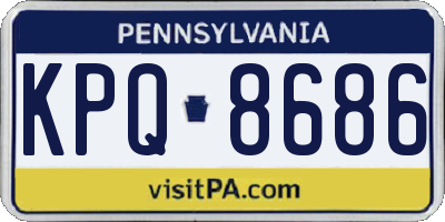 PA license plate KPQ8686