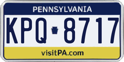PA license plate KPQ8717
