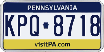 PA license plate KPQ8718