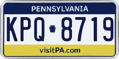 PA license plate KPQ8719