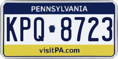 PA license plate KPQ8723