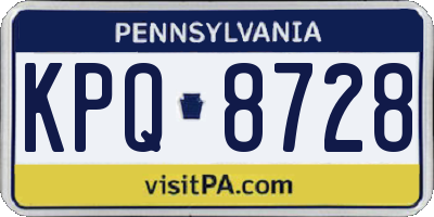 PA license plate KPQ8728