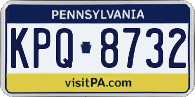 PA license plate KPQ8732
