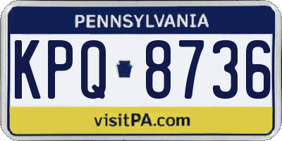PA license plate KPQ8736