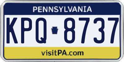 PA license plate KPQ8737