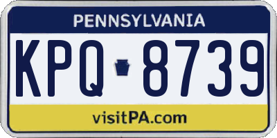 PA license plate KPQ8739