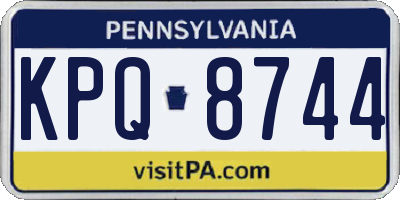 PA license plate KPQ8744