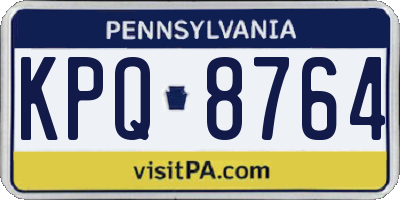 PA license plate KPQ8764