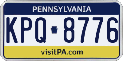 PA license plate KPQ8776