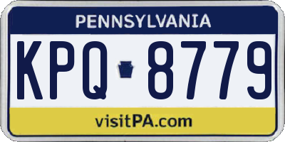 PA license plate KPQ8779
