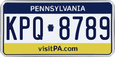 PA license plate KPQ8789