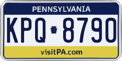 PA license plate KPQ8790