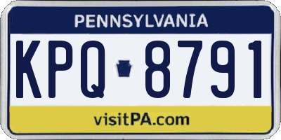 PA license plate KPQ8791