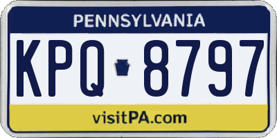 PA license plate KPQ8797