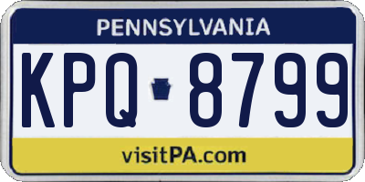 PA license plate KPQ8799