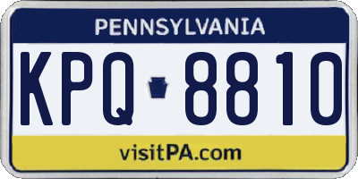 PA license plate KPQ8810
