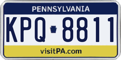 PA license plate KPQ8811