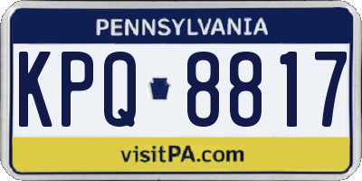 PA license plate KPQ8817