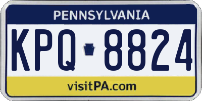PA license plate KPQ8824