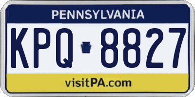 PA license plate KPQ8827