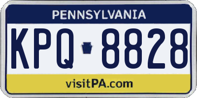 PA license plate KPQ8828