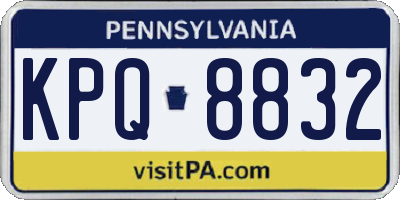 PA license plate KPQ8832