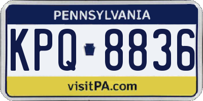 PA license plate KPQ8836