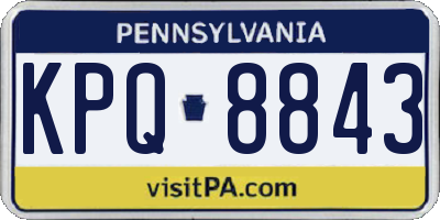 PA license plate KPQ8843